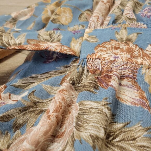 Vtg Trolley Car Floral High-Waisted Dress With Button Detail Boho Hippie READ - Picture 4 of 10